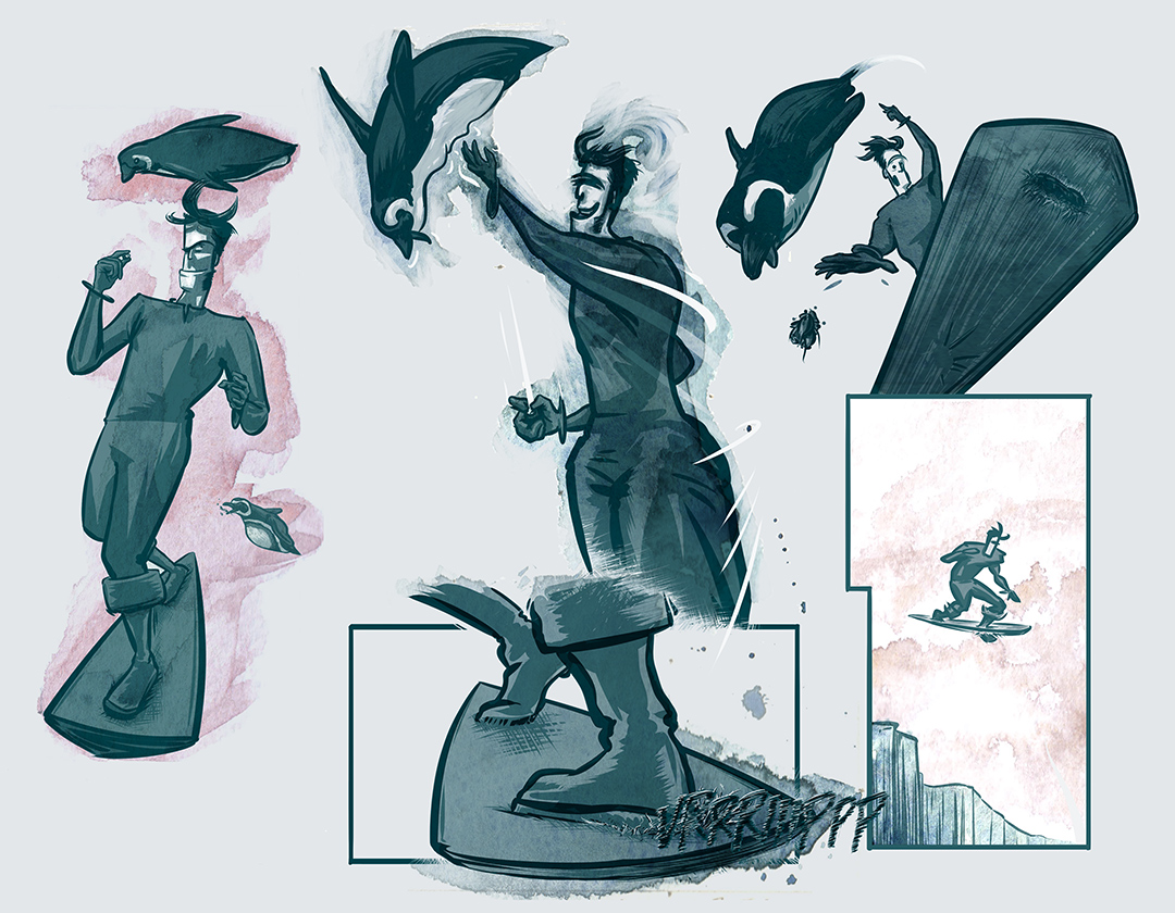 Gribbs's flying board tears
